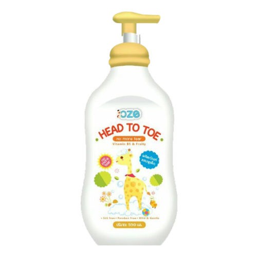 Sữa Tắm Gội Trẻ Em OZE Ultra Mild Head To Toe 550ml hàng chính hãng (an toàn cho trẻ )