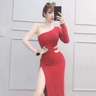 Đầm lệch vai hở eo sexy