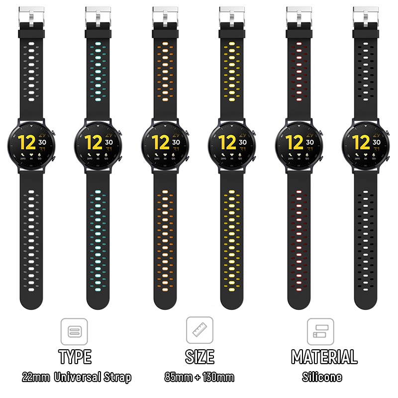 Dây Đeo Thay Thế Bằng Silicon Nhiều Màu Sắc Cho Realme Watch S & Realme S Pro