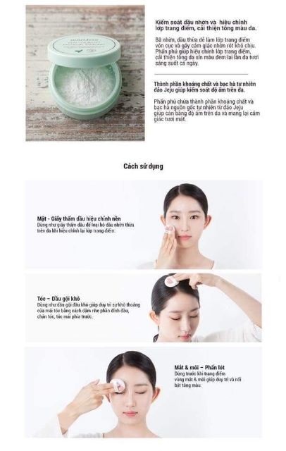 Phấn phủ Bột kiềm dầu Innisfree No Sebum Mineral Powder mẫu mới