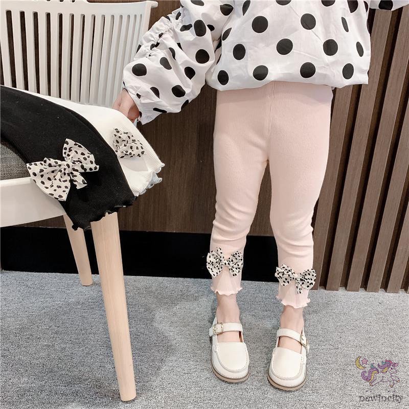 Quần legging đính nơ dễ thương dành cho bé gái