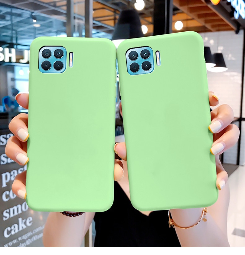 Ốp điện thoại silicone màu trơn thời trang cho OPPO A93 Reno 4F F17 Pro A73 A31 2020 A55 A93 5G