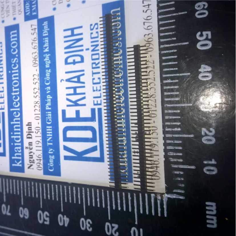 5 cái lượt 1.27mm 1.25mm đực, thẳng, đơn 1x40p kde0469