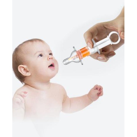 Dụng cụ ống bơm xilanh cho bé uống thuoc đầu silicon mềm