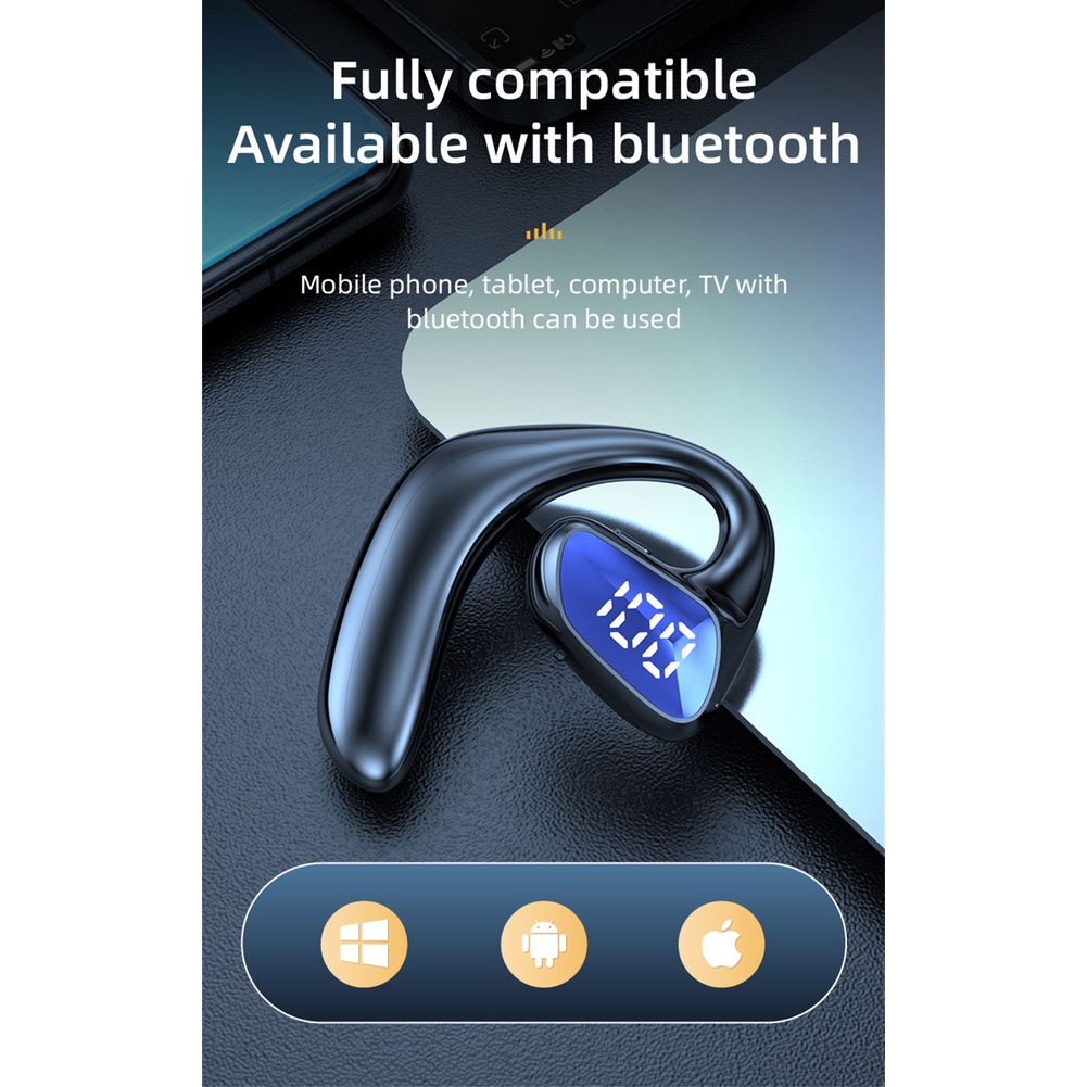 M-k8 Bluetooth Tai Nghe Tương Thích Màn Hình Hiển Thị Kỹ Thuật Số Kinh Doanh Tai Nghe Tai Dây Rung Loa Không Làm Đau Tai Tai Nghe Chụp Tai
