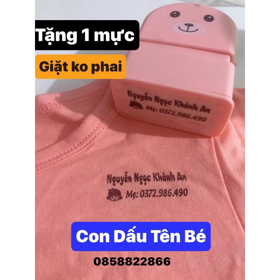 Dấu Tên Cho bé Yêu in lên quần áo giặt KHÔNG PHAI siêu bám vải