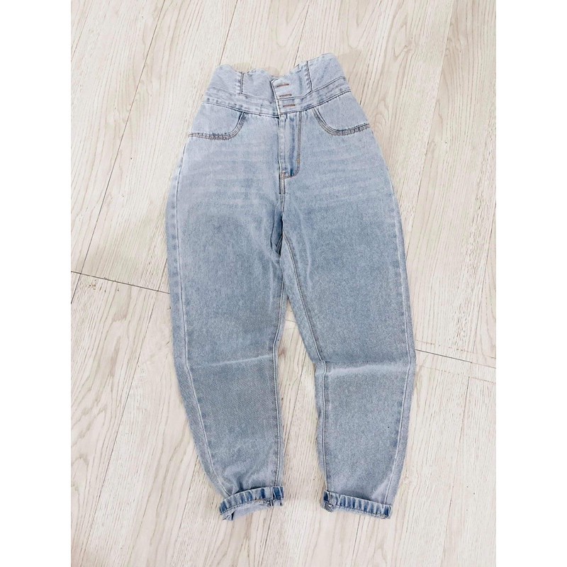 Quần jean nữ dáng baggy đan sau lưng tôn dáng hottrend - Quần jean baggy nữ dây đan chéo sau lưng tôn dáng - CM Shop