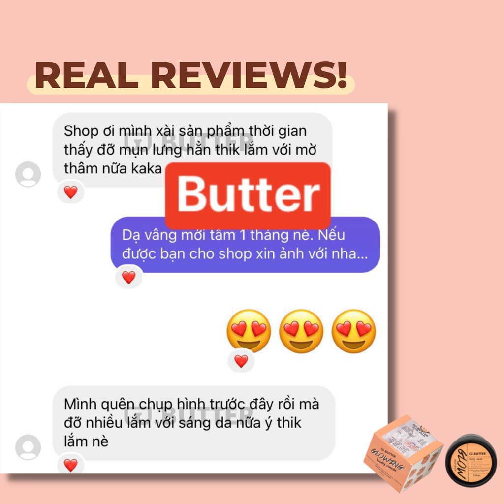 Combo 2 Mặt nạ Giảm mụn, Mờ thâm, sần cho vòng 3, nách - B.butter Body Mask | BigBuy360 - bigbuy360.vn