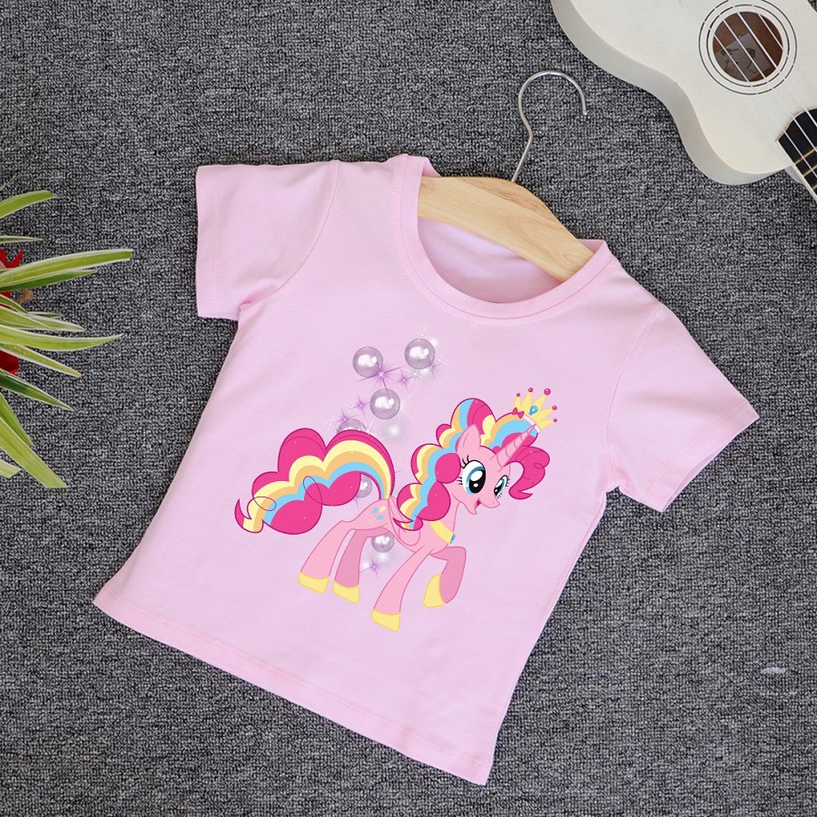 Áo Thun Trẻ Em In Hình Ngựa 1 Sừng Pony Bé Gái Cực Thích | Áo My Little Pony