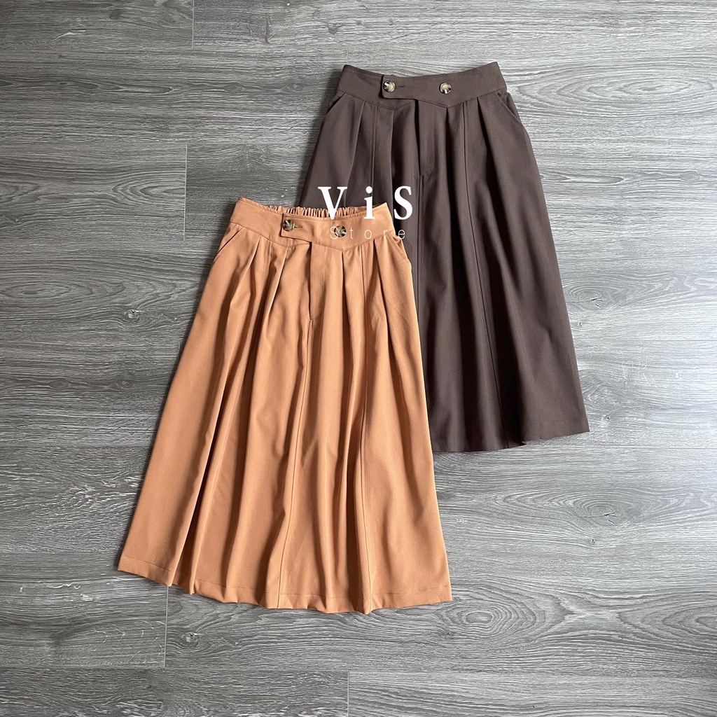 chân váy midi nữ dáng suông