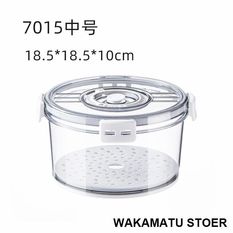 Đồ hộp kín khí tròn, đồ ăn nhẹ, các loại hạt, hộp bảo quản thời gian, tủ lạnh rau nhà bếp bằng nhựa, hộp lưu trữ trong suốt