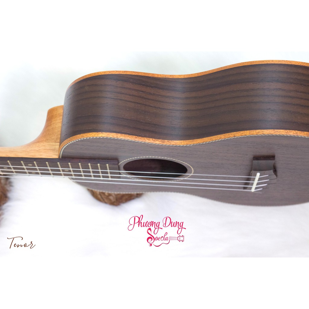 Đàn Ukulele Gỗ Cẩm Ấn chính hãng Music - size Tenor