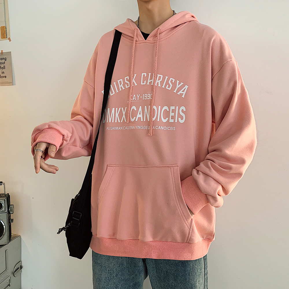 Áo hoodie tay dài in họa tiết chữ phong cách Hàn dành cho nam và nữ 4 màu tùy chọn | BigBuy360 - bigbuy360.vn