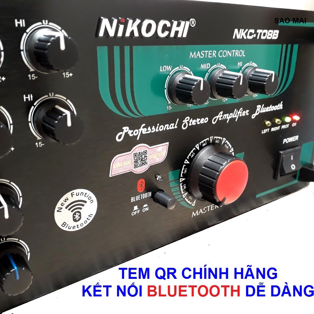 [TPHCM] Amply Bluetooth Karaoke NIKOCHI T08B - Dòng cao cấp