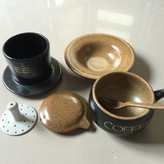 (sỉ ib) Combo bộ fin fa cafe kèm tách