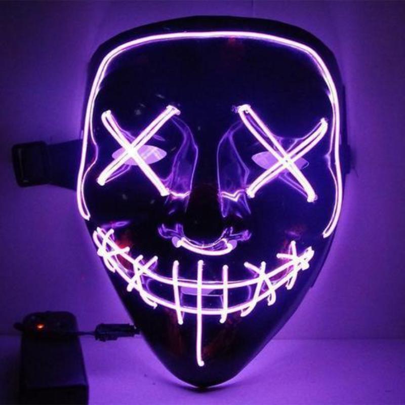 Mặt Nạ Hóa Trang Halloween Có Đèn LED 10 Màu Độc Đáo