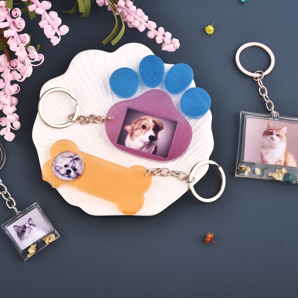 Khuôn Silicone Làm Móc Khóa / Khung Ảnh DIY