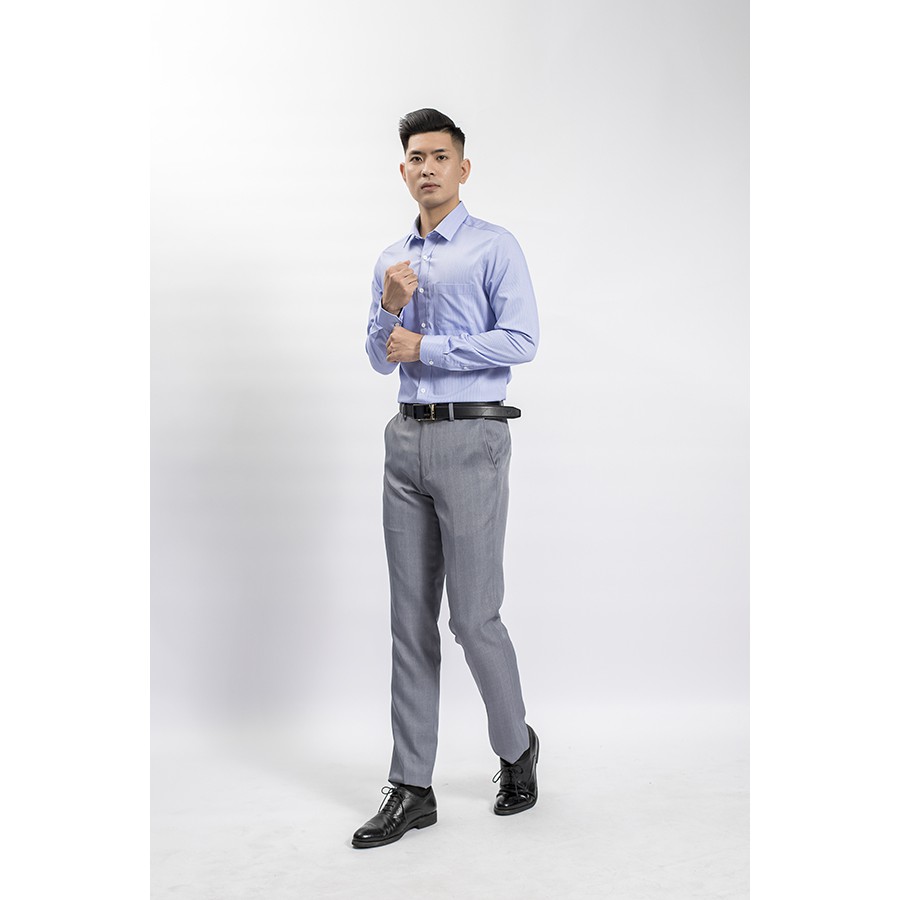 Sơ Mi Dài Tay Aristino  ALS53908 Regular chất sợi Sồi cực mát, thấm hút mồ hôi tốt có 38/39/40/42/42