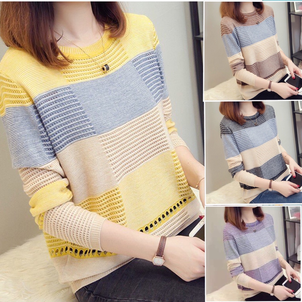 Áo len nữ dáng thụng trẻ trung chất len mềm mịn co giãn thoải mái nhiều màu mã A0209