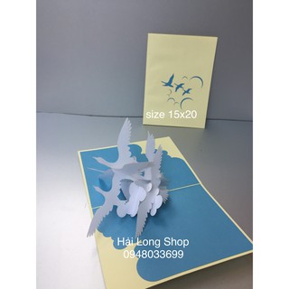 Chim bồ câu - thiệp 3d