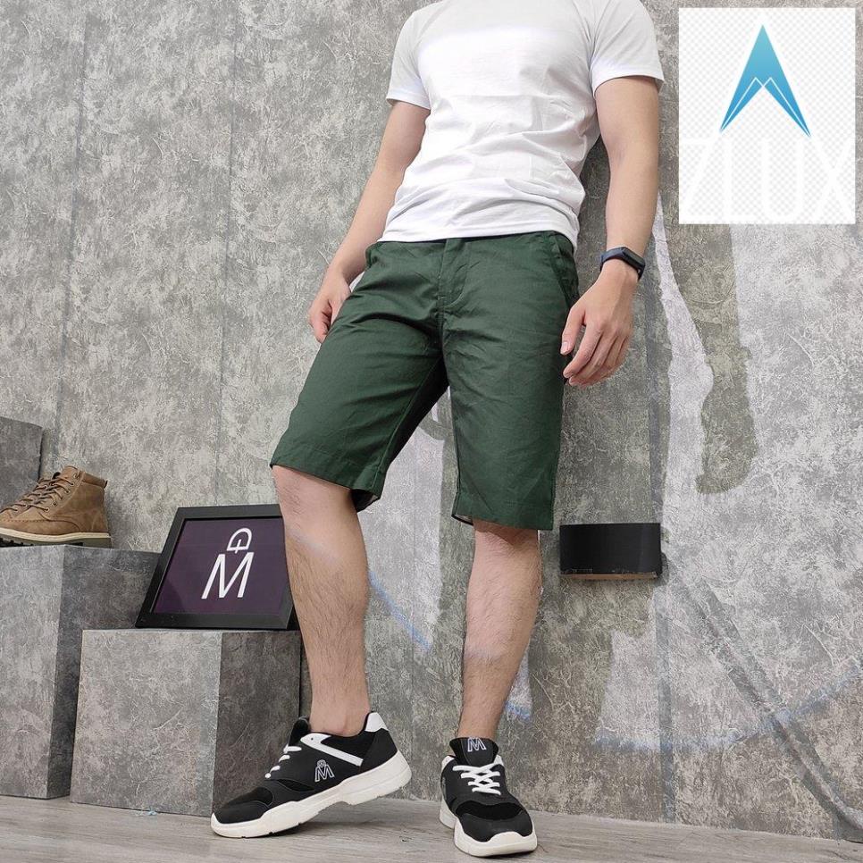 👪 Quần short nam kaki Q182 (Nâu rêu) MĐ 👪