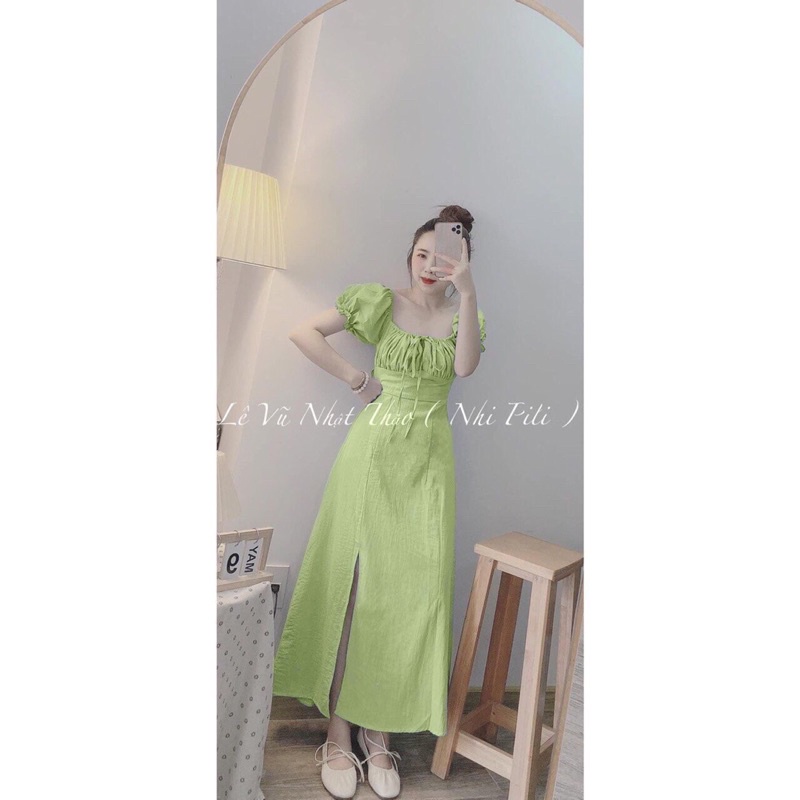 ĐẦM MAXI TRỄ VAI CỔ YẾM CUTOUT LƯNG BO CHUN MẶC ĐƯỢC NHIỀU KIỂU (Kèm Ảnh Thật)