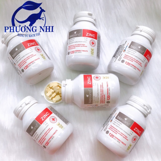 VIÊN NHAI BỔ SUNG KẼM BIO ISLAND ZINC CHO TRẺ - BILL CHEMIST/PHARMACY