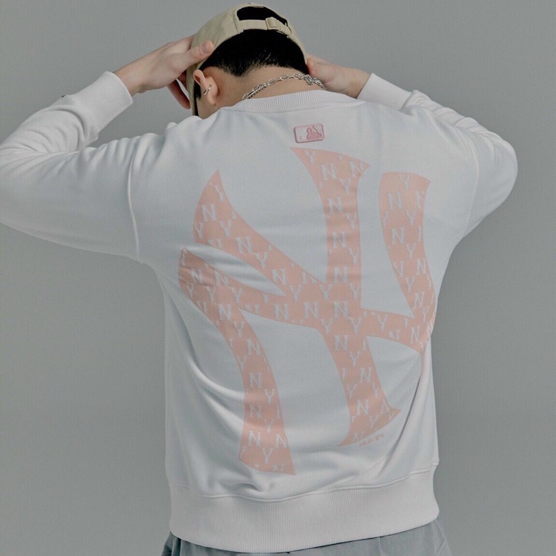 Áo nỉ Sweatshirt Mlb monogram back big logo overfit cao cấp