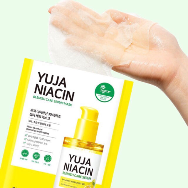 Lẻ Miếng Mặt Nạ Dưỡng Trắng Da Some By Mi Yuja Niacin Mask 25g