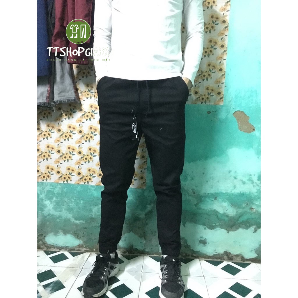 Quần jogger kaki co giãn khóa zip, đủ size, đủ màu(40 - 85 kg)
