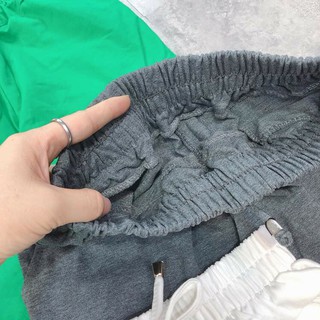 quần jogger nữ cạp cao bo gấu chất da cá