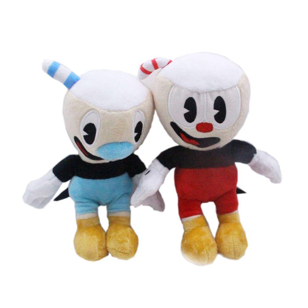 Búp Bê Nhồi Bông Mềm Hình Cuphead Màu Cầu Vồng Dễ Thương