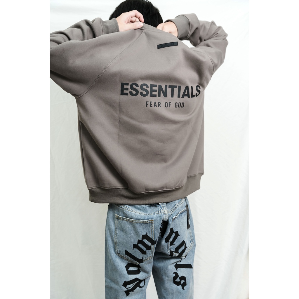 Áo sweater FEAR OF GOD ESSENTIALS SS21 pullover unisex nam nữ chất liệu nỉ bông form rộng | BigBuy360 - bigbuy360.vn
