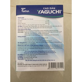 Cao dán thảo dược YAGUCHI gói 5 miếng.