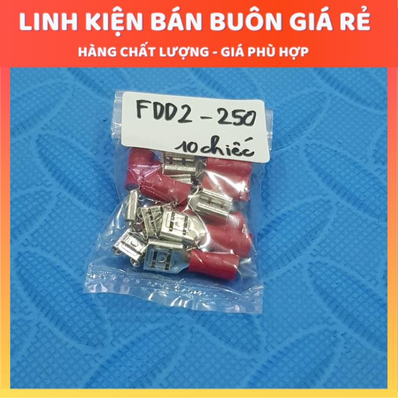 Đầu COS Gài 6.3 đủ loại FDD1.25-250 - 10 đầu cos gài 6.3, đầu cos gai, đầu cos kẹp dây điện, đầu cos dây điện