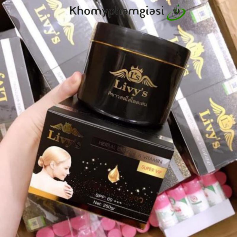 Kem Dưỡng Trắng Da Toàn Thân, Kem Body Livy's  Đen Thái Lan 250g Hàng Chính Hãng