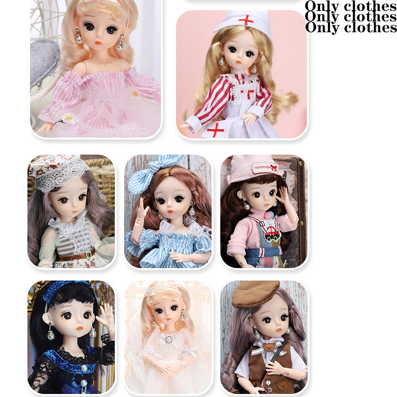 Đầm Đồ Chơi Búp Bê 28cm Tỷ Lệ 1 / 6