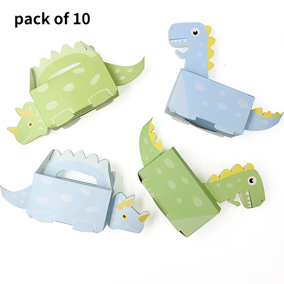 Set 10 Hộp carton Đựng Bánh Kẹo Hình Khủng Long Xinh Xắn