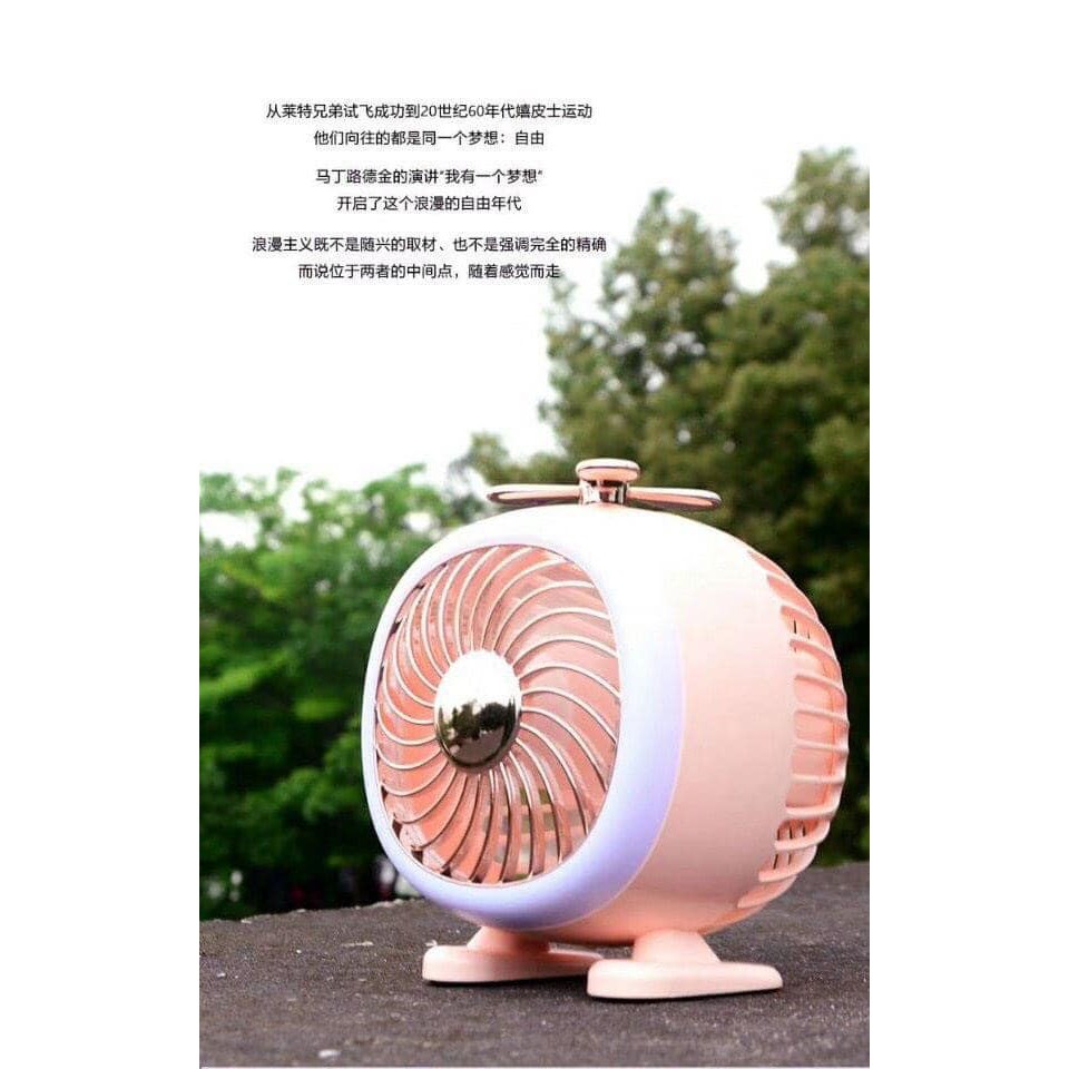 Quạt mini fan tích điện 3 trong 1 tiện dụng kèm đèn led chiếu sáng đa năng - GIẢI NHIỆT MÙA HÈ