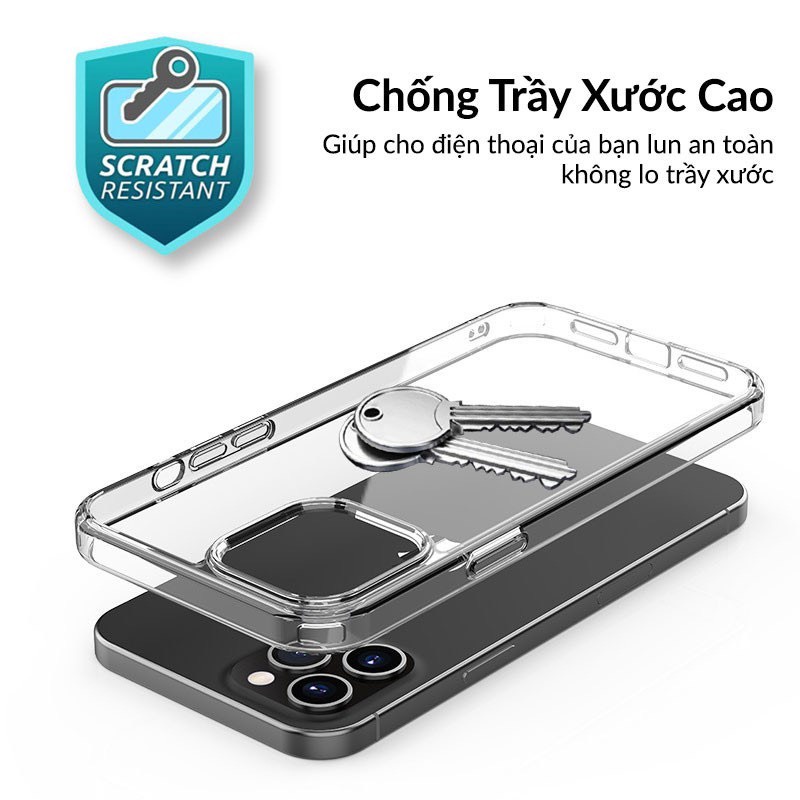 Ốp Trong LIKGUS Crystal Clear Case bảo vệ Camera Chống ố Viền dẻo cho  IPhone 12 13 14 Pro Max Plus