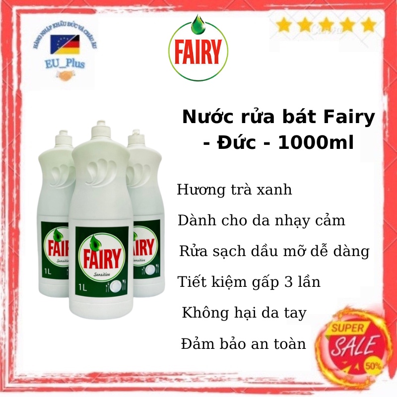 Nước Rửa Bát Fairy Sensetive - 1 Lít