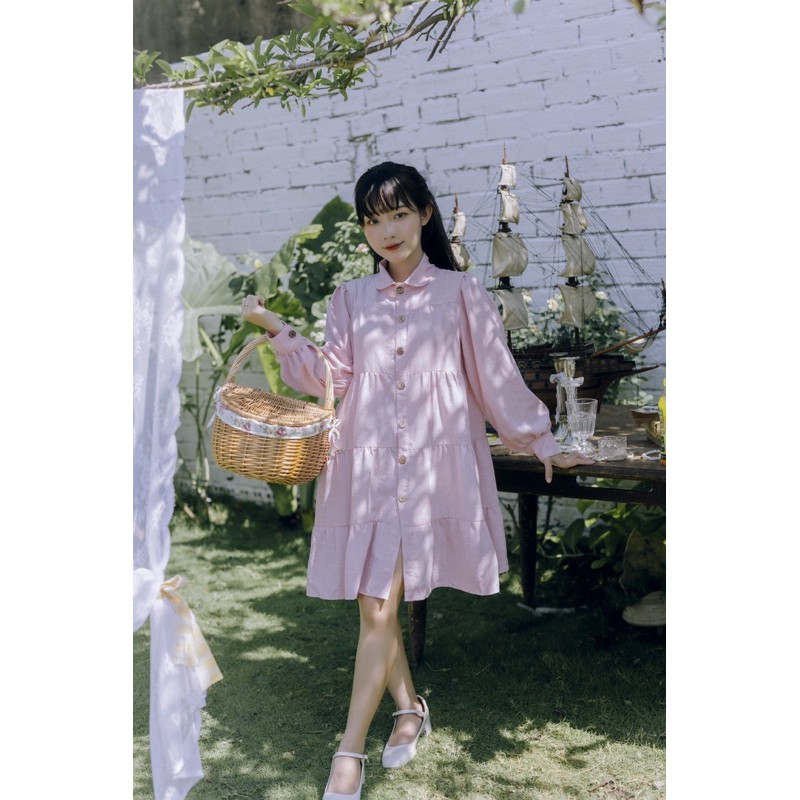 Đầm babydoll cổ sơmi tầng - Mia dress - CARROT FARM