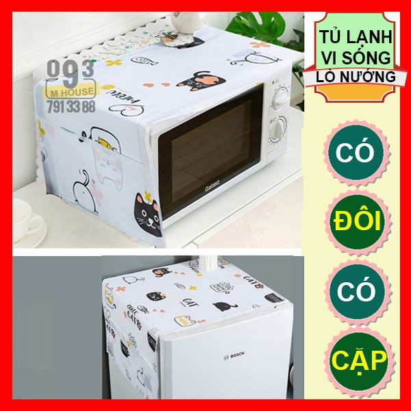 Tấm Trùm Tủ Lạnh, Lò Nướng, Vi Sóng Có Túi Hai Bên