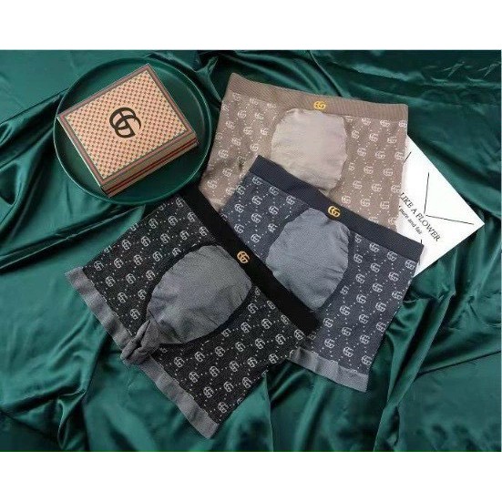 [Hộp 3 chiếc] Quần Sip Đùi Nam Boxer, Quần Lót Nam Cotton Co Giãn 4 Chiều Chữ G