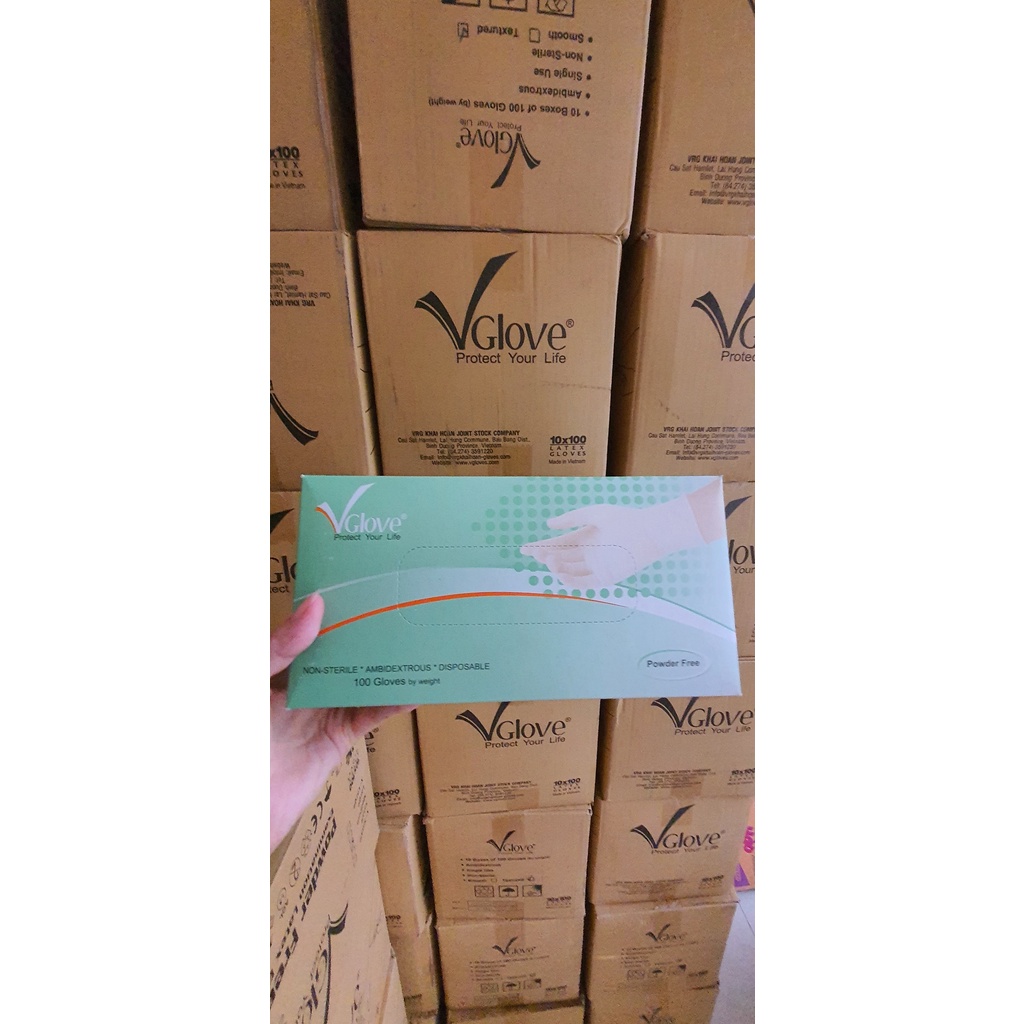 (HÀNG CHÍNH HÃNG) GĂNG TAY CAO SU Y TẾ VGLOVE - THÙNG 10 HỘP | BigBuy360 - bigbuy360.vn