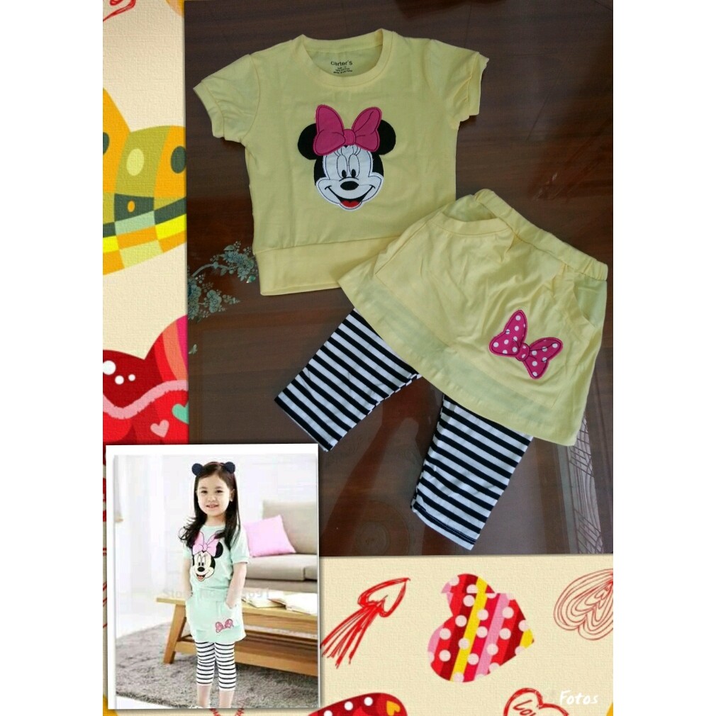 (SALE OFF)Bộ thun quần váy Minnie