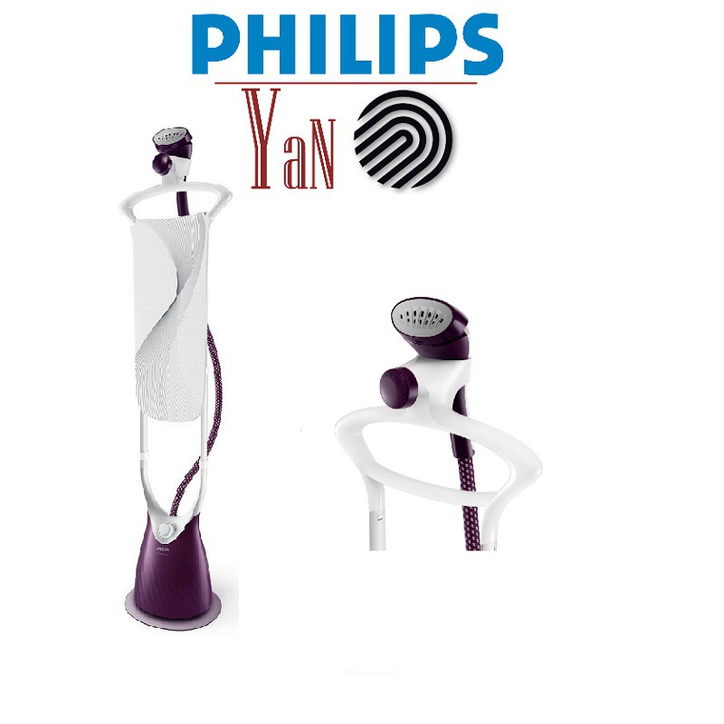 Bàn ủi hơi nước đứng màu tím cao cấp có cầu là Philips GC558 1.8L 2000W - Hàng chính hãng