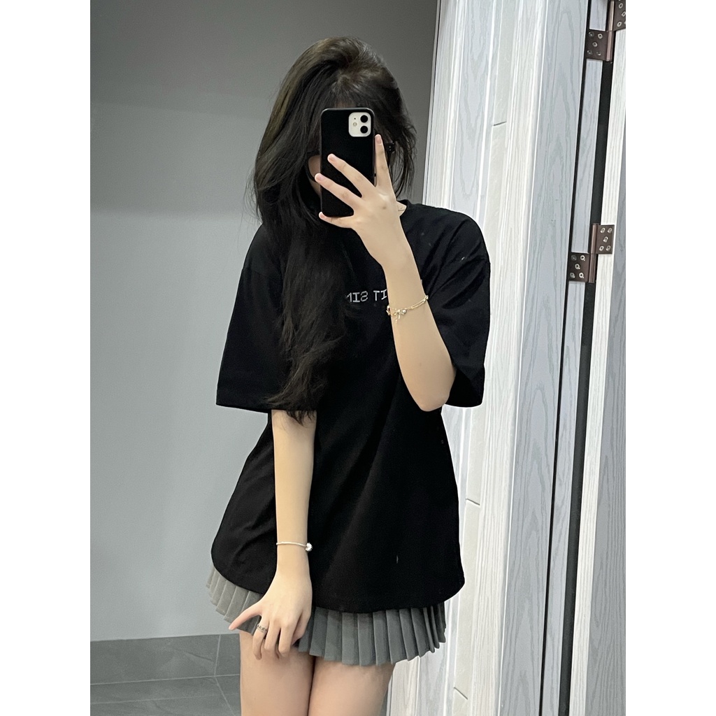 Áo thun XIAOZHAINV tay ngắn cổ tròn dáng rộng in họa tiết phong cách hip hop cá tính thời trang unisex