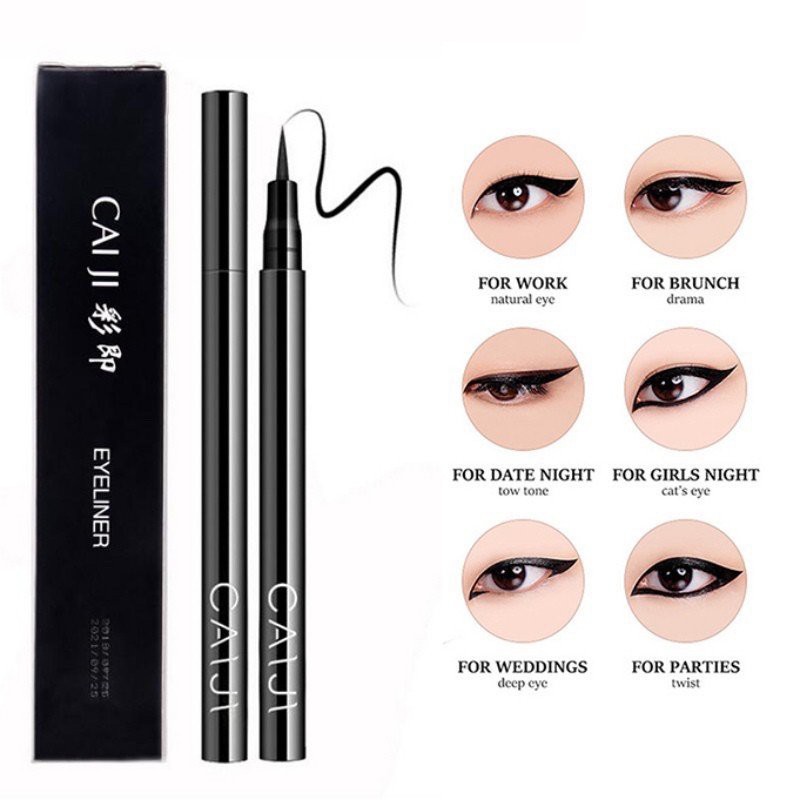 Kẻ mắt bút đen Caiji nội địa chính hãng ngòi mượt sỉ tốt - DREAM STORE | BigBuy360 - bigbuy360.vn