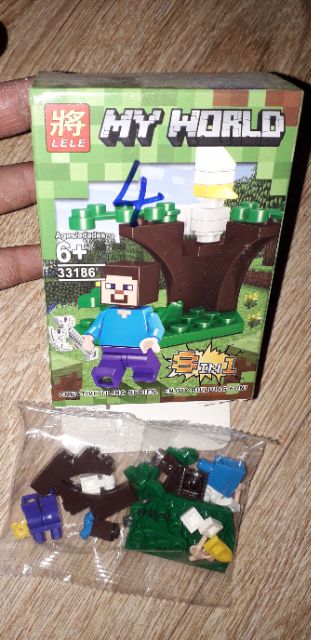 Lắp ráp 1 hộp Lego_MineCraff_MyWord 46070 hoặc 33186 có nhiều chi tiết bằng nhựa ABS